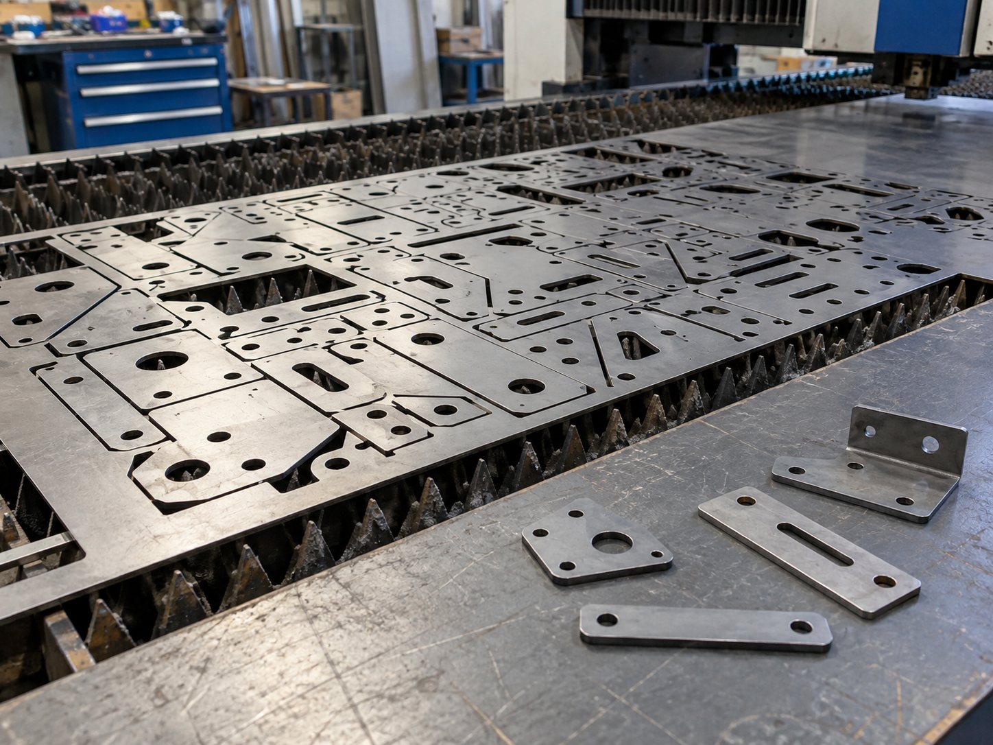 CNC lazer tezgâhında ince sac levhanın kesim yerleşimi